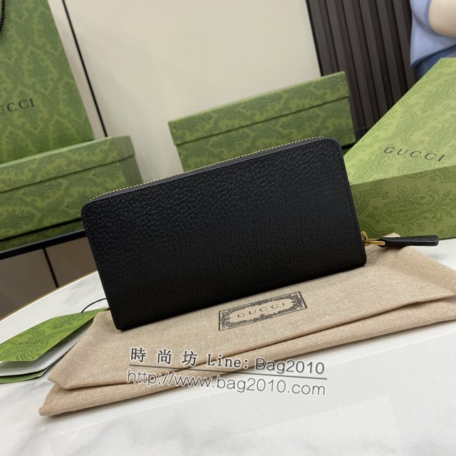 Gucci專櫃古馳最新款飾GG細節拉鏈錢包男士長夾錢包 jh2248型號：428736